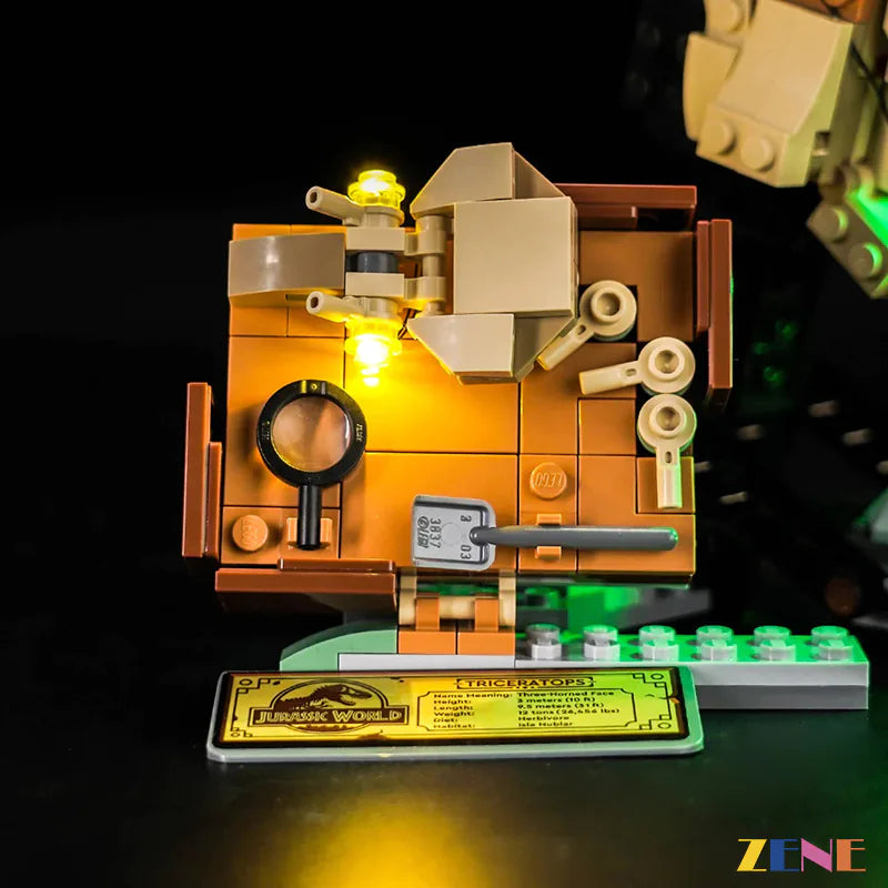 Light Kit for LEGO Jurassic World Dinosaur Fossils: Triceratops Skull #76969