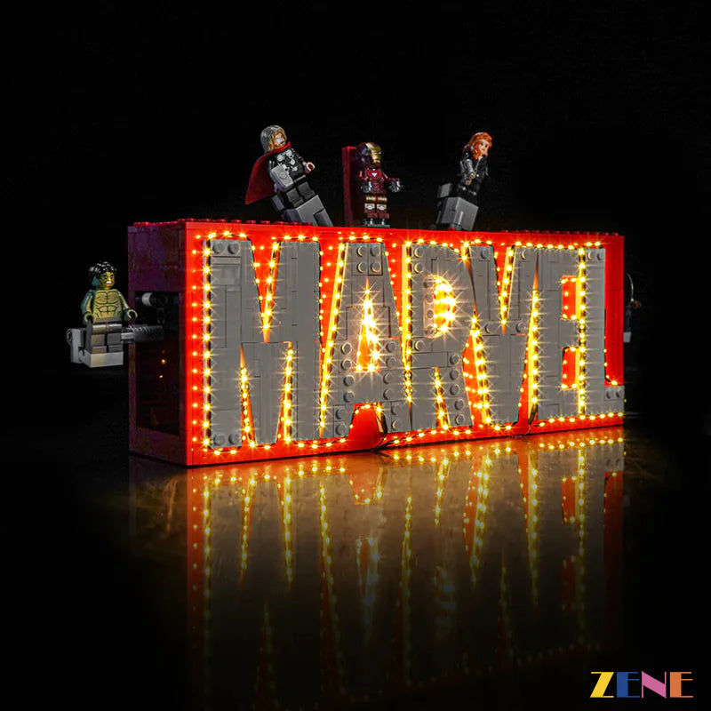Light Kit for LEGO Marvel Logo & Minifigures #76313
