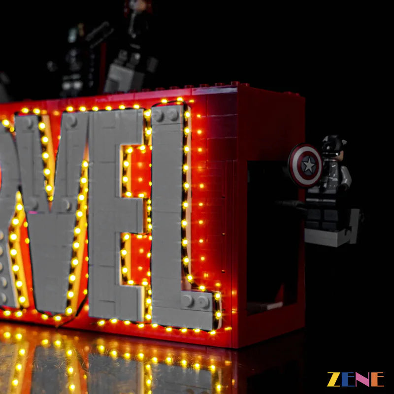 Light Kit for LEGO Marvel Logo & Minifigures #76313