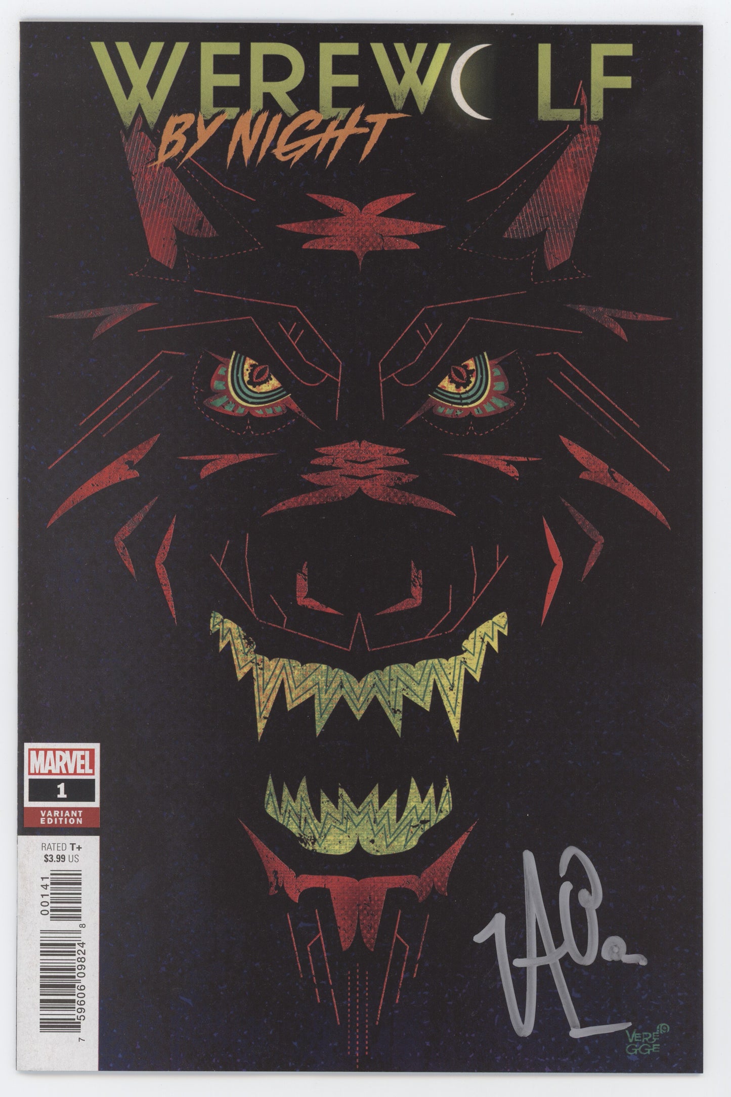 Werewolf By Night #1 B (Of 4) Marvel 2020 Jeffrey Veregge Variant NM Signed Taboo Black Eyed Peas COA