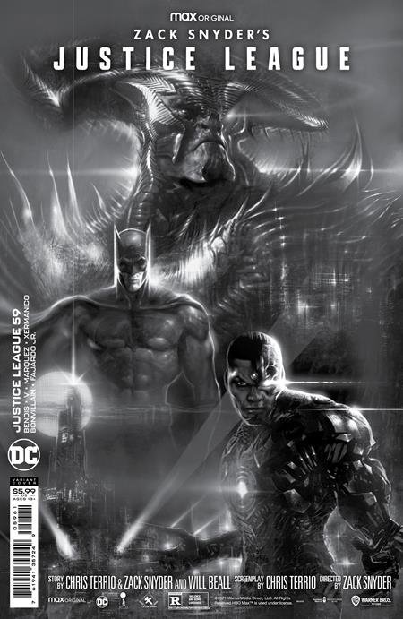Justice League #59 1:25 Liam Sharp BW Zach Snyder Cut Variant (03/16/2021) Dc