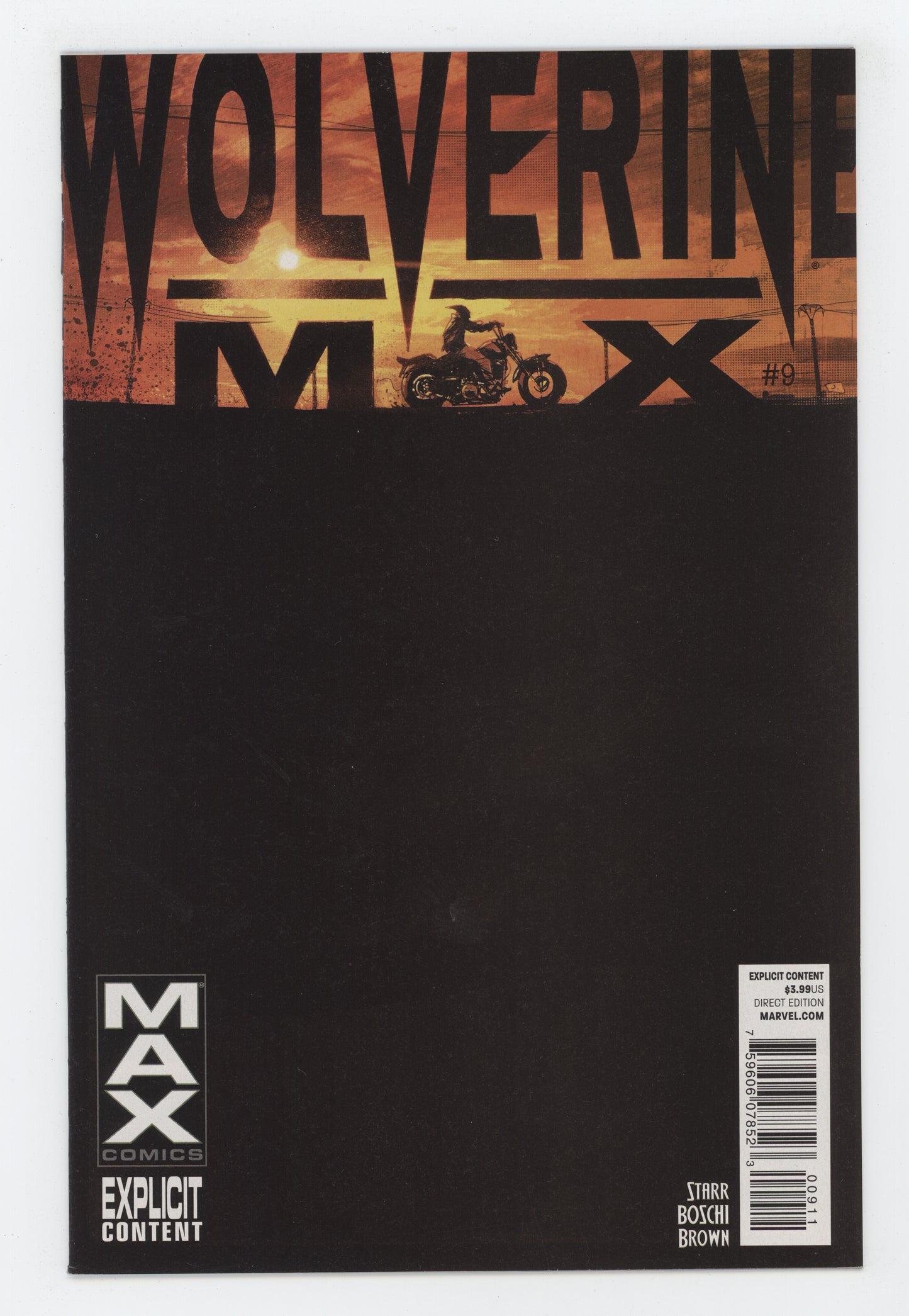 WOLVERINE MAX #9 MARVEL 2013 (MR) Jock Jason Starr