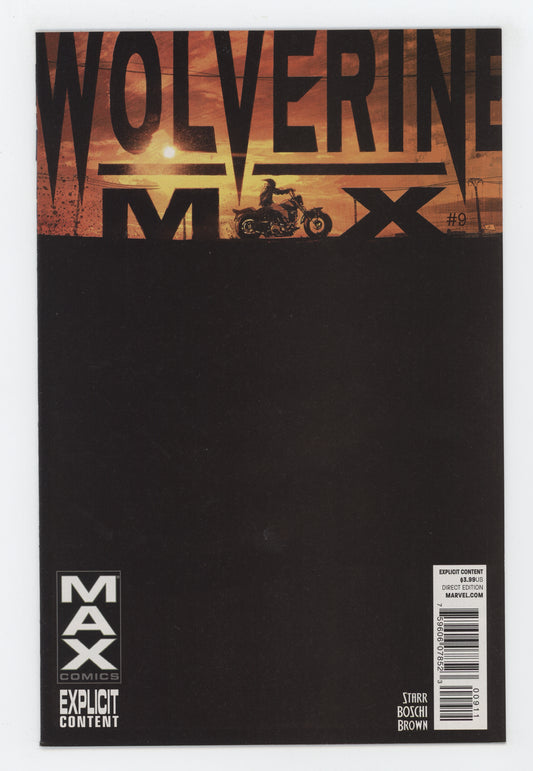 WOLVERINE MAX #9 MARVEL 2013 (MR) Jock Jason Starr