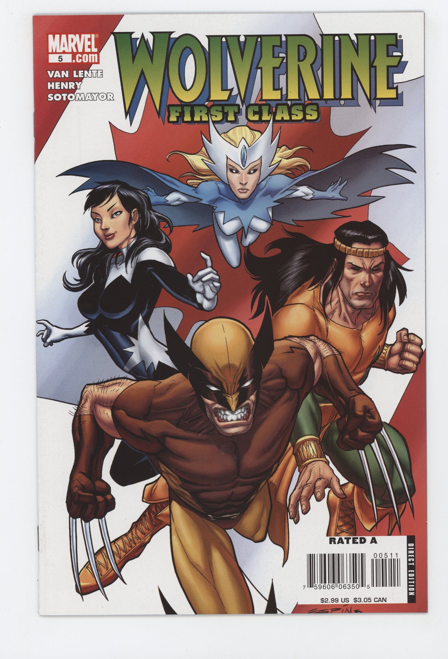 WOLVERINE FIRST CLASS #5 MARVEL 2008 Salva Espin FRED VAN LENTE