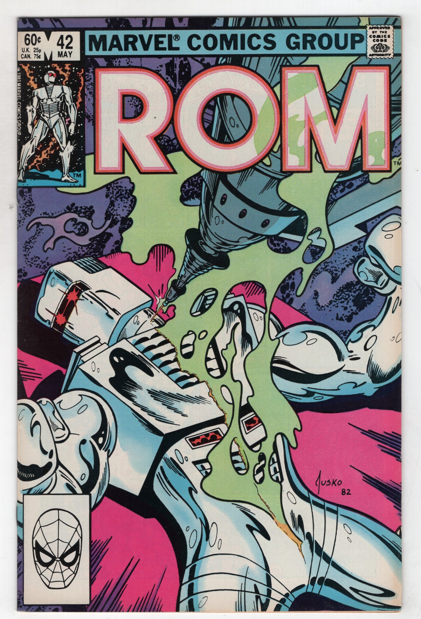 ROM Spaceknight 42 Marvel 1983 FN Dr Strange Living Tribunal Al Milgrom