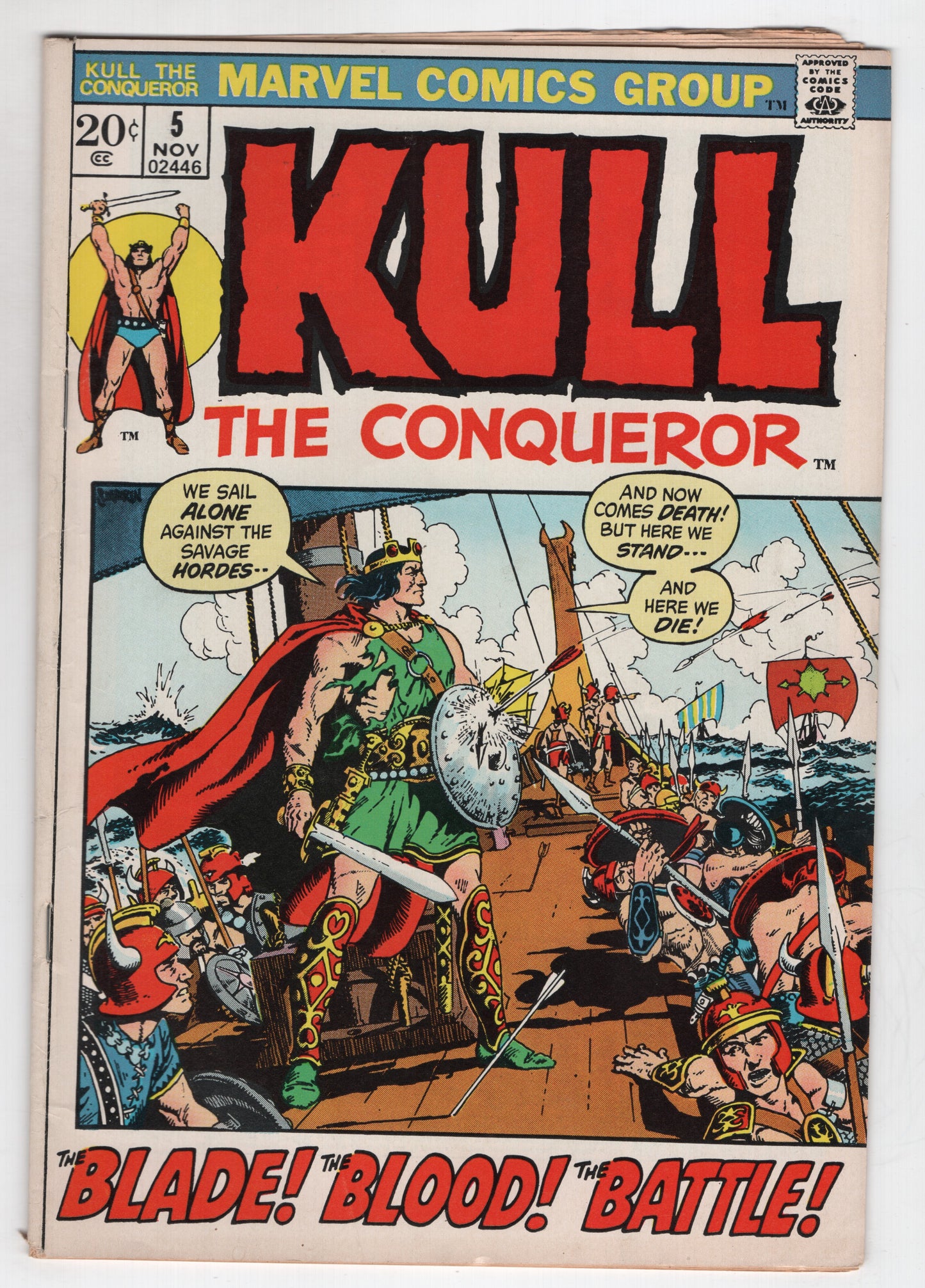 Kull The Conqueror 5 Marvel 1972 FN John Severin Gerry Conway