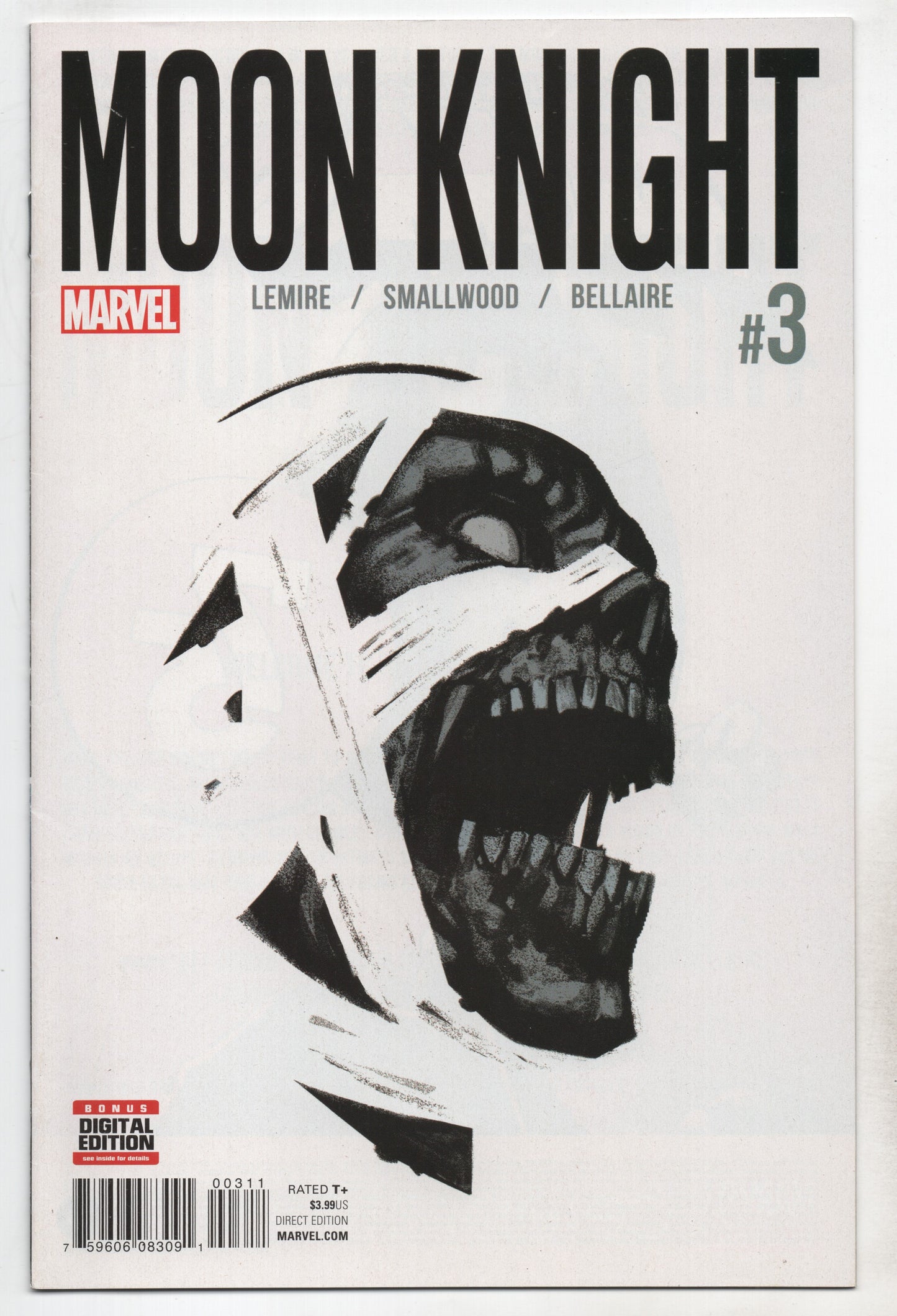 Moon Knight #3 Marvel 2016 NM 9.4 Greg Smallwood Jeff Lemire