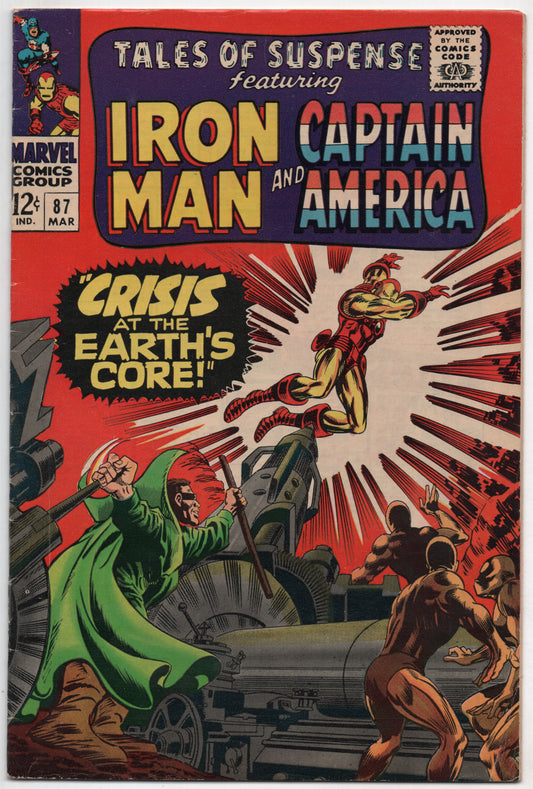 Tales Of Suspense 87 Marvel 1967 FN VF Iron Man Captain America Mole Man