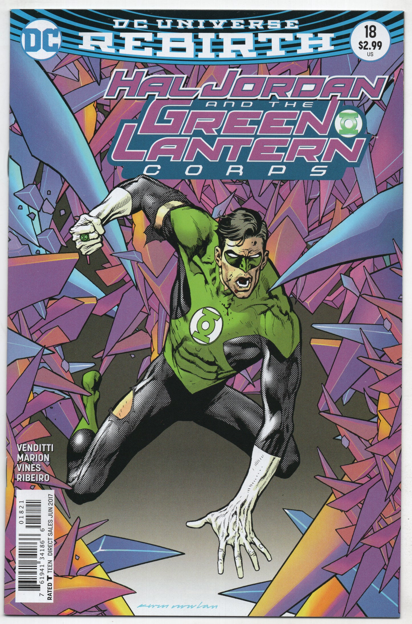 HAL JORDAN AND THE GREEN LANTERN CORPS #18 B DC 2017 Kevin Nowlan Variant