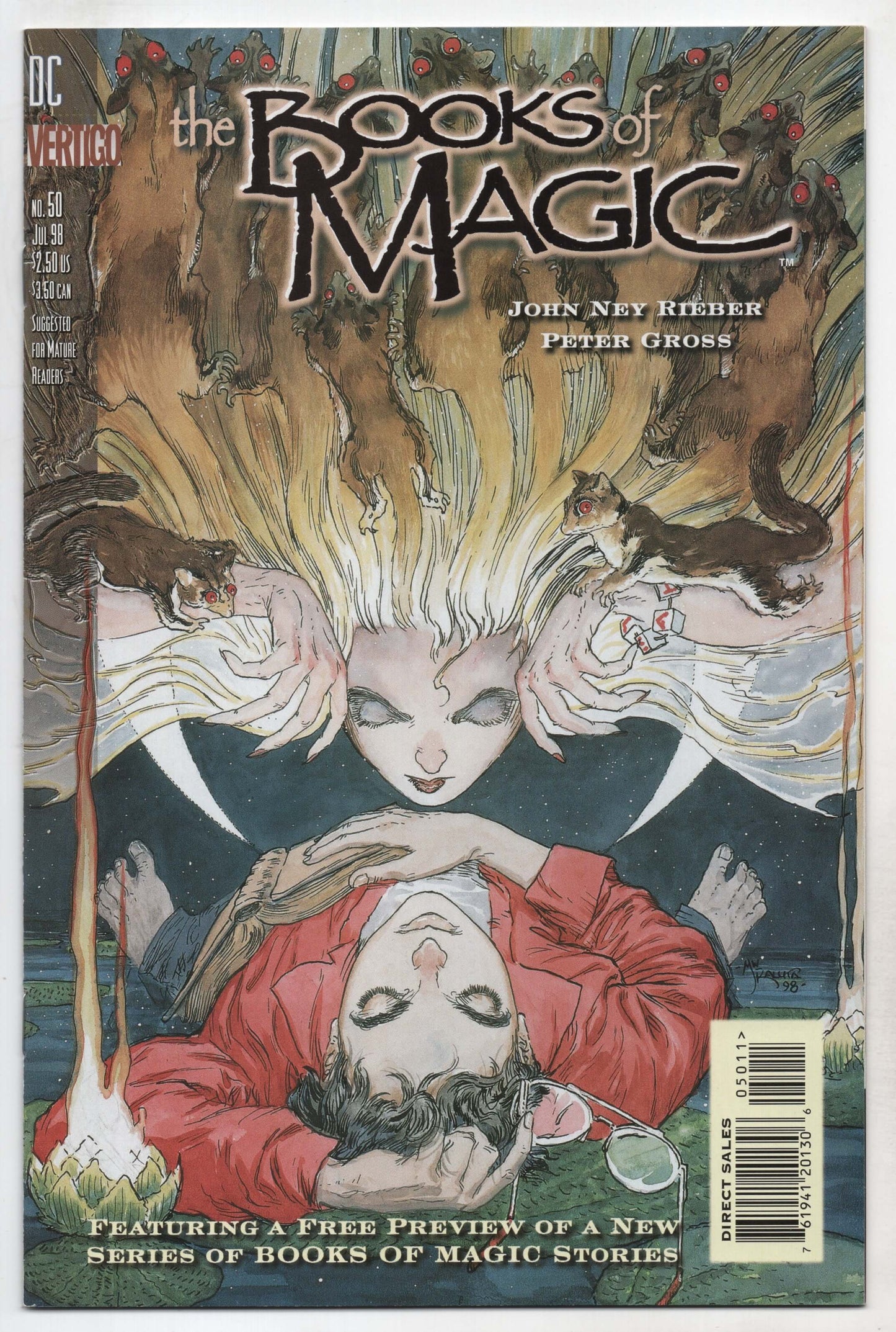 Books Of Magic 50 DC Vertigo 1998 NM Tim Hunter Mike Kulata