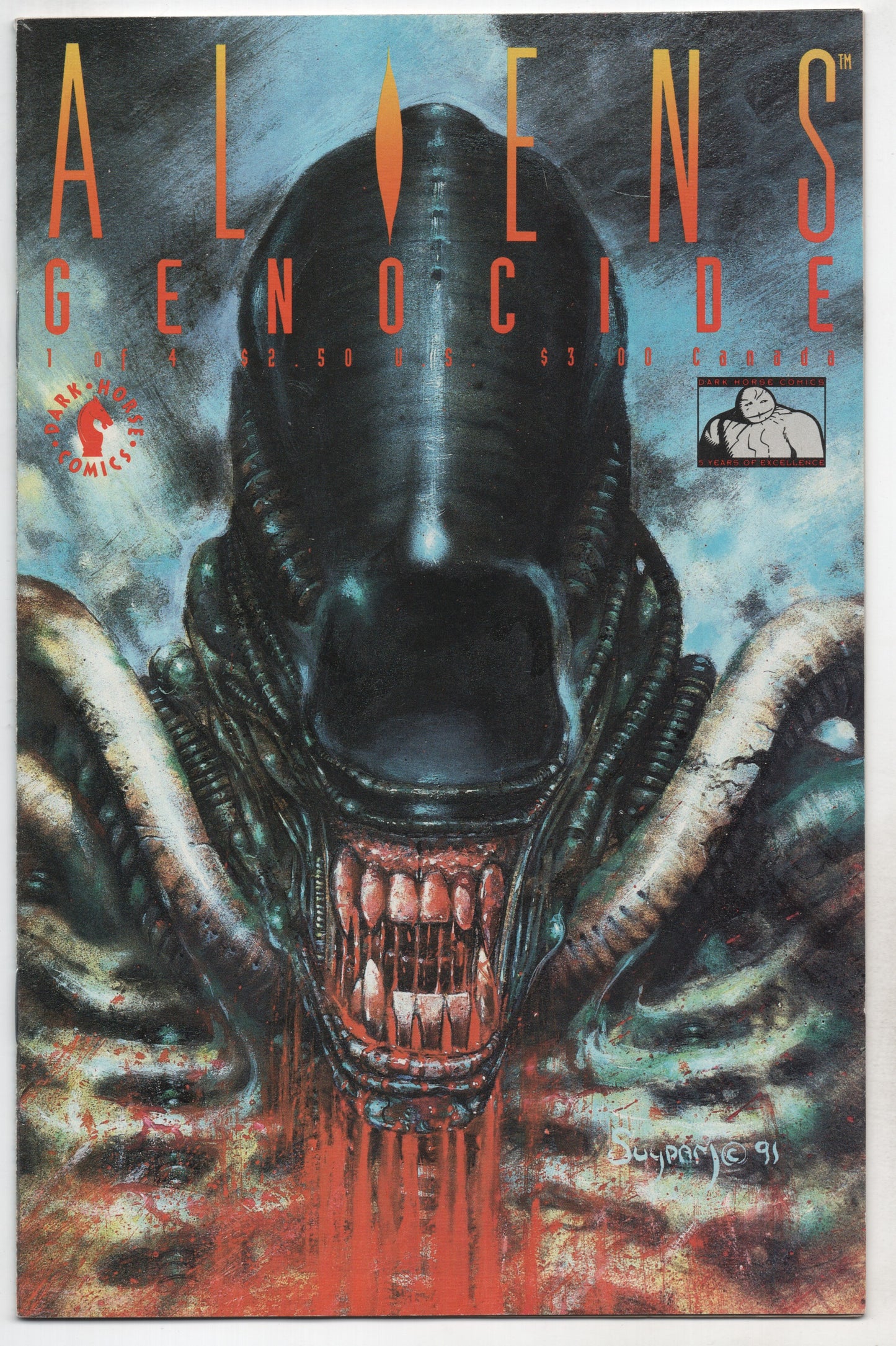 Aliens Genocide 1 Dark Horse 1991 Arthur Suydam John Arcudi