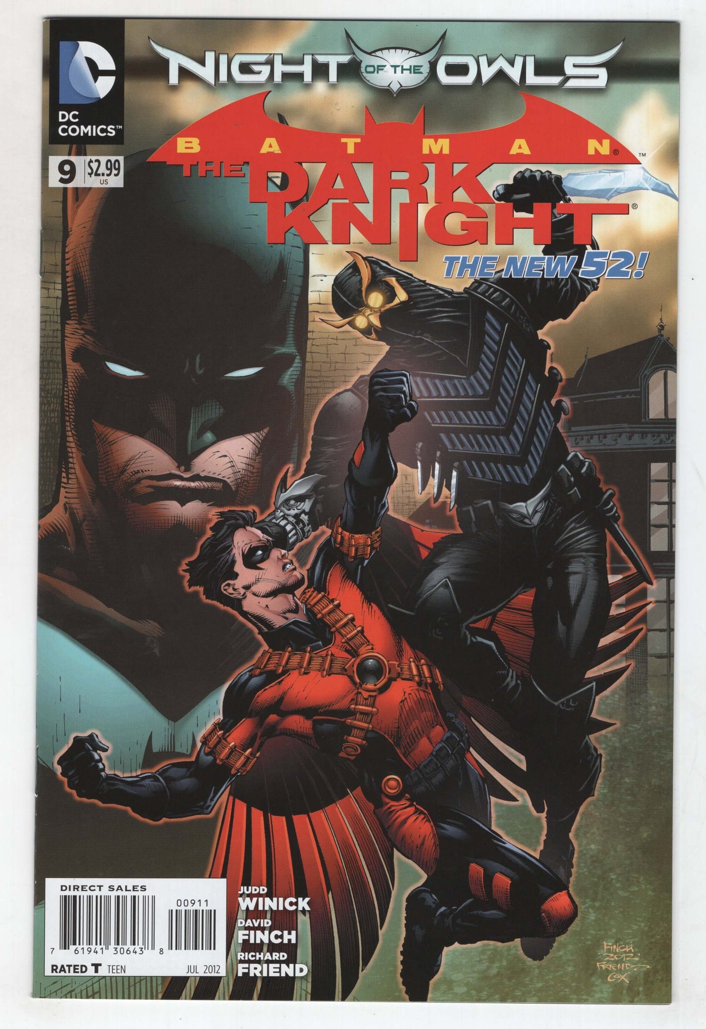 Batman The Dark Knight 9 A DC 2012 NM- New 52 Night Of The Owls David Finch