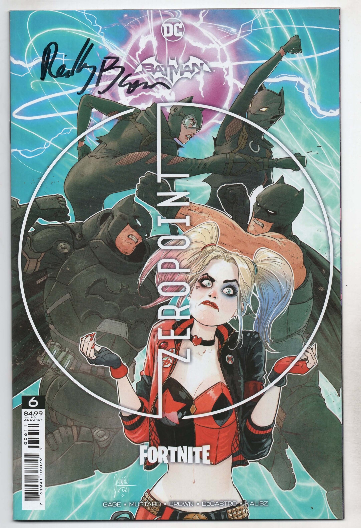 Batman Fortnite Zero Point #6 A Mikel Janin SIGNED Reilly Brown (07/06/2021) Dc
