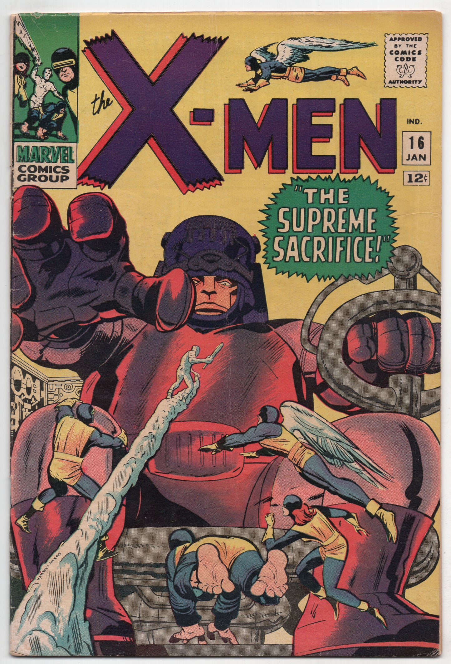 Uncanny X-Men 16 Marvel 1966 VG FN Master Mold Sentinels Stan Lee