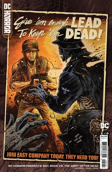 Dc Horror Presents Sgt Rock Vs The Army Of The Dead #2 (Of 6) B Francesco Francavilla Card Stock Variant (10/25/2022) Dc