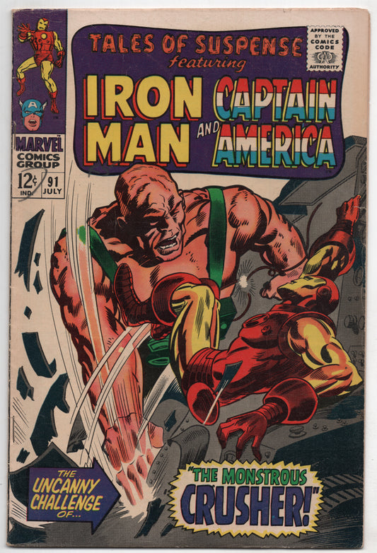 Tales Of Suspense 91 Marvel 1967 FN Iron Man Captain America Red Skull