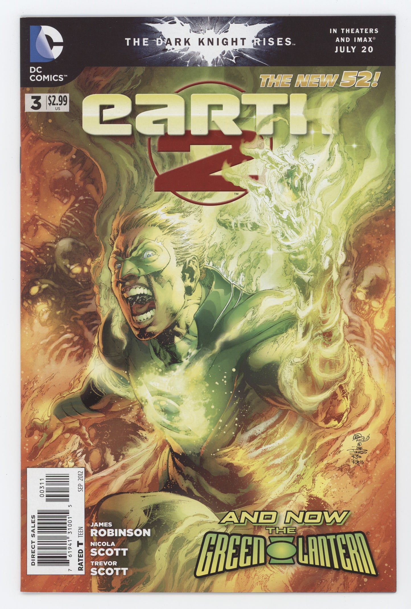 Earth 2 #3 A DC 2012 Ivan Reis James Robinson New 52 Green Lantern