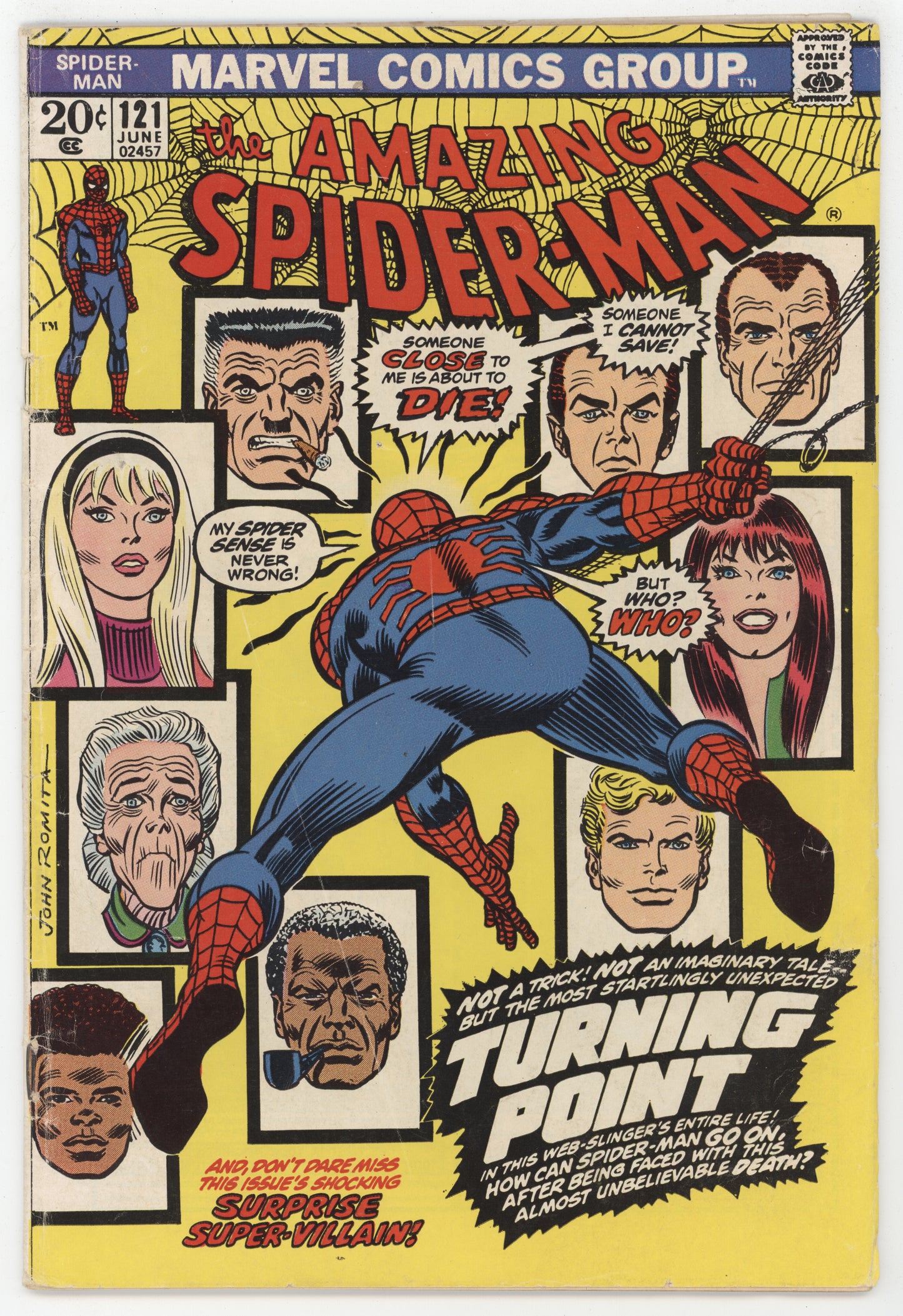 Amazing Spider-Man 121 Marvel 1973 VG FN Death Gwen Stacy Green Goblin