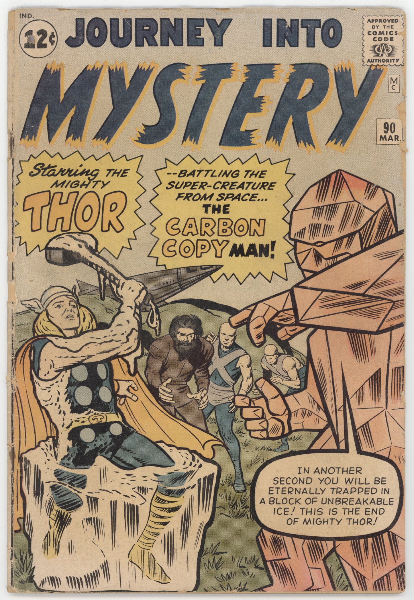 Journey Into Mystery 90 Marvel 1963 GD Jack Kirby Stan Lee Thor