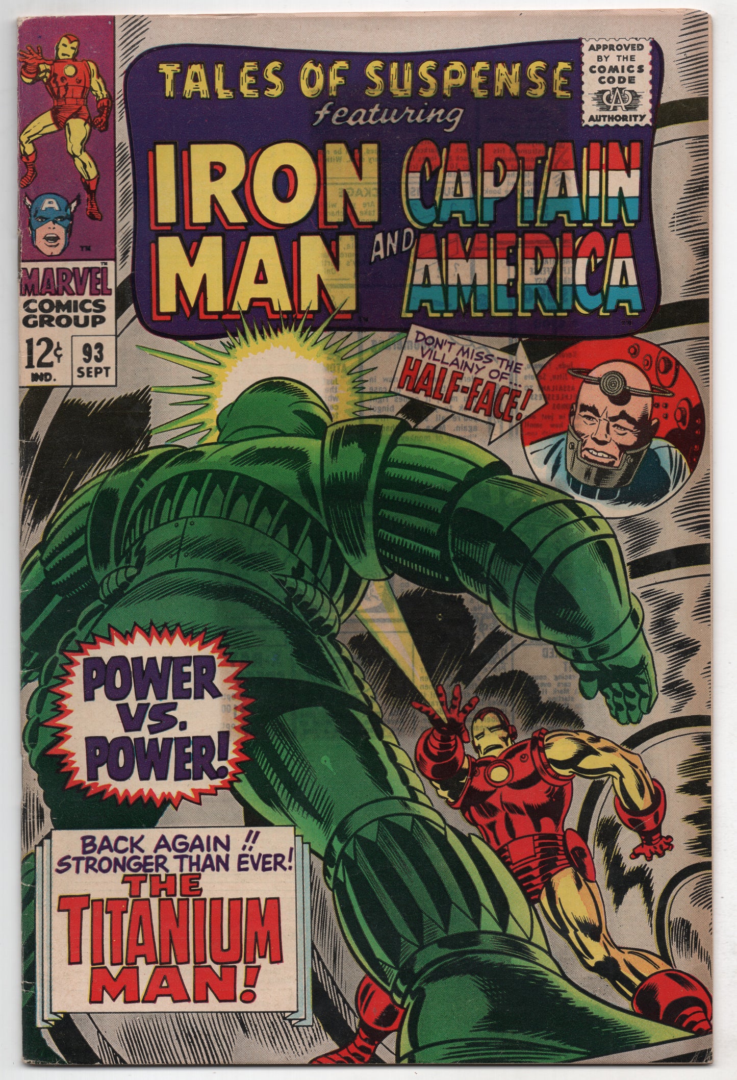 Tales Of Suspense 93 Marvel 1967 FN Iron Man Captain America MODOK Cameo