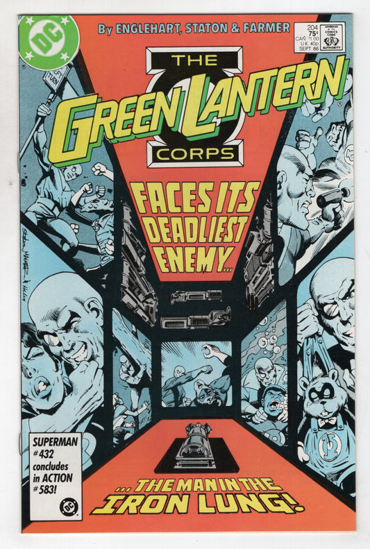 Green Lantern 204 1st Series DC 1986 NM- Corps Joe Staton