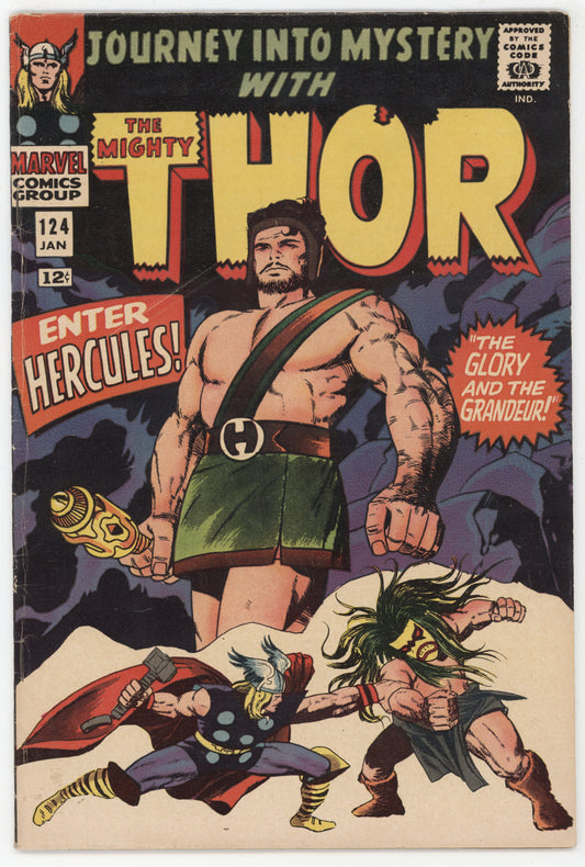 Journey Into Mystery 124 Marvel 1965 VG FN Mighty Thor Hercules Stan Lee Jack Kirby