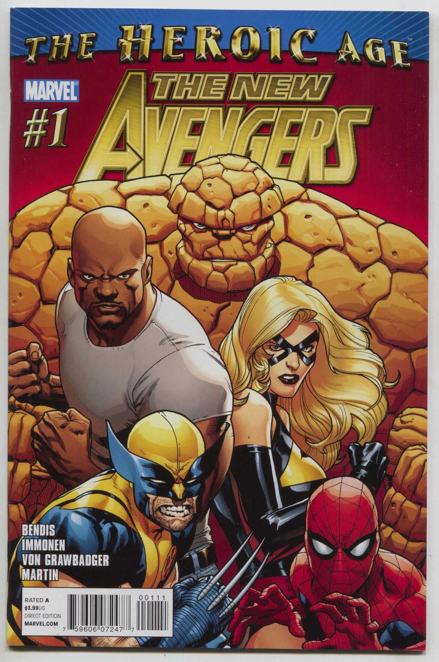 New Avengers 1 A 2nd Series Marvel 2010 NM STUART IMMONEN