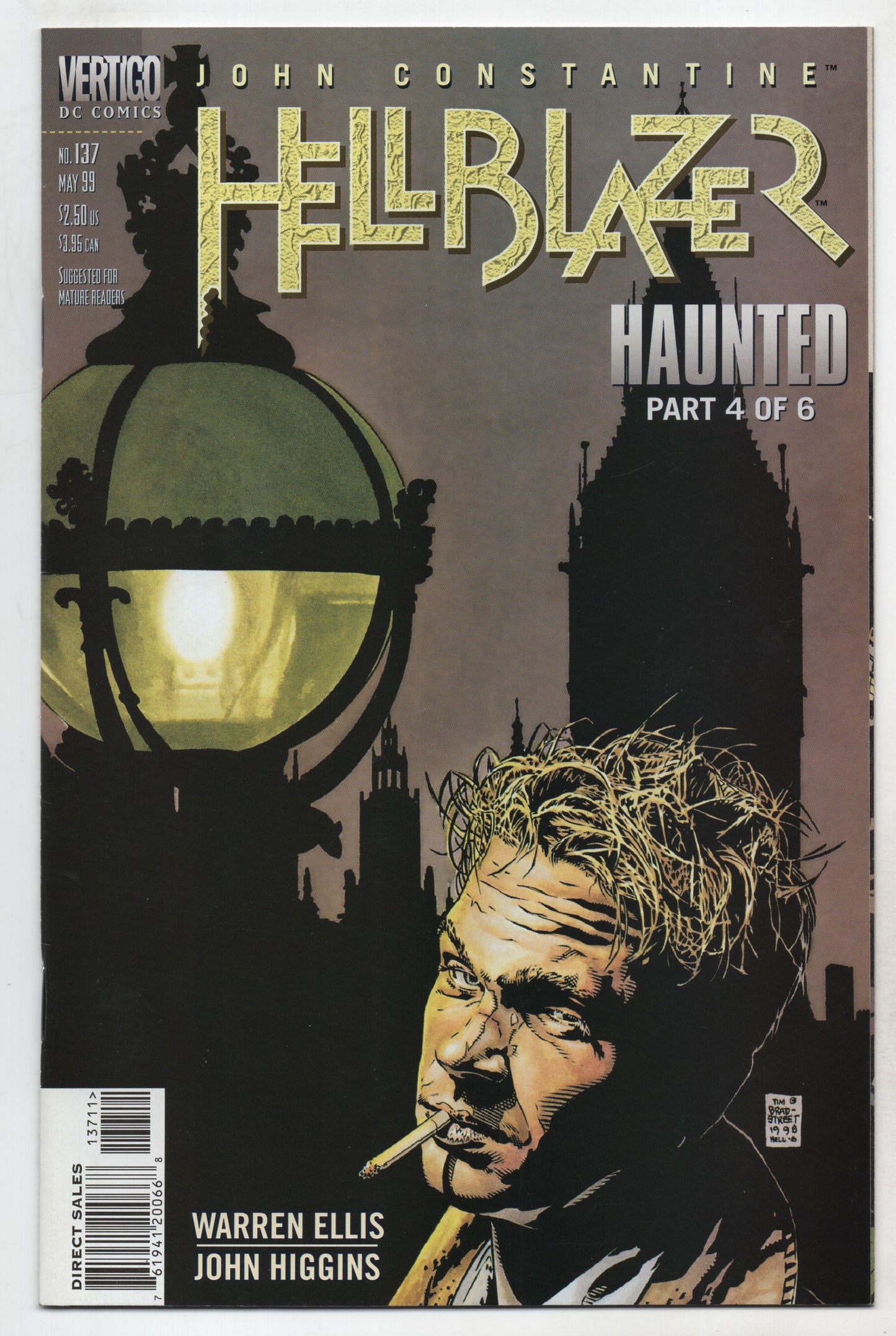 Hellblazer 137 DC Vertigo 1999 NM John Constantine Warren Ellis Tim Bradstreet