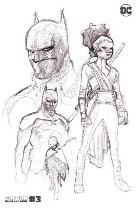 Batman Black And White #3 (Of 6) 2nd Print Sketch Variant (04/13/2021) Dc