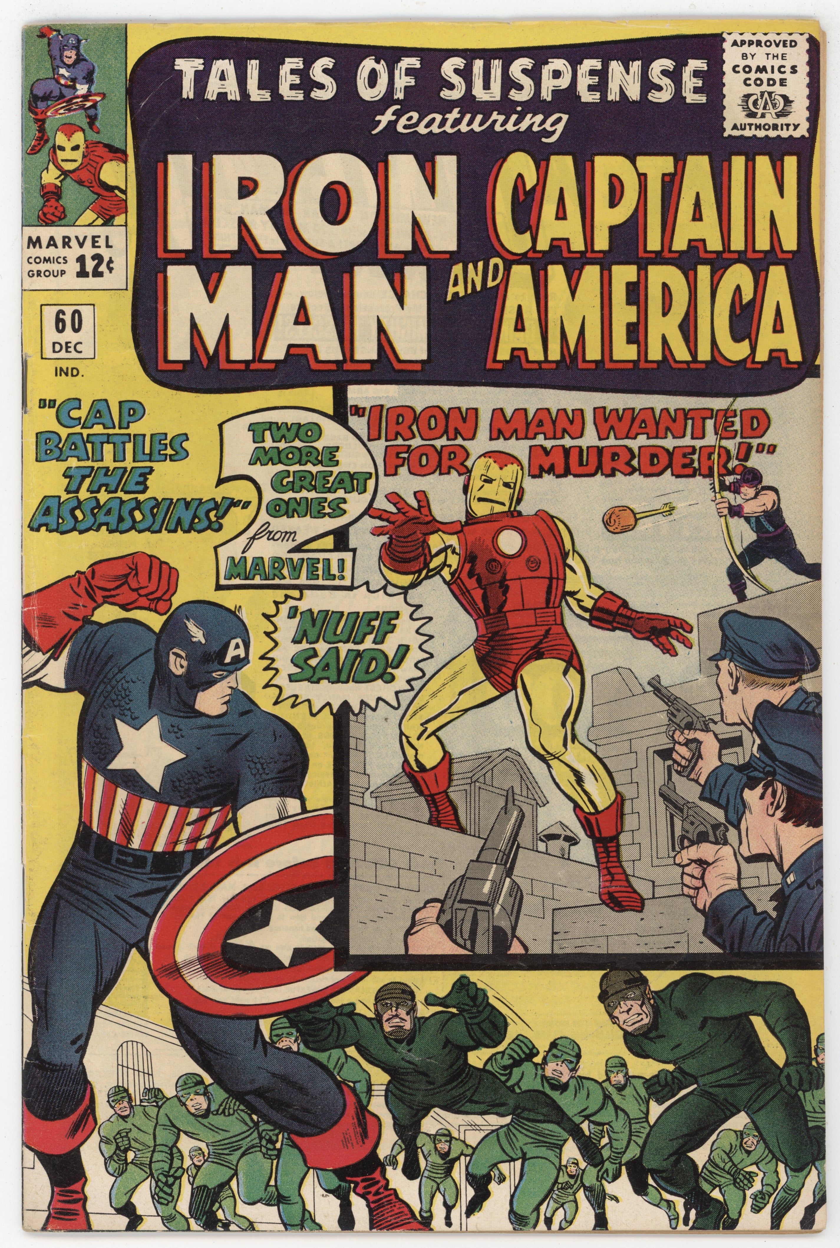 Tales Of Suspense 60 Marvel 1964 FN Iron Man Captain America Hawkeye A