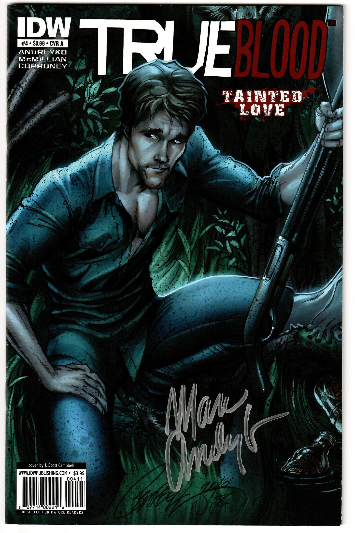 True Blood Tainted Love 4 B IDW 2011 NM- J Scott Campbell Signed Marc Andreyko