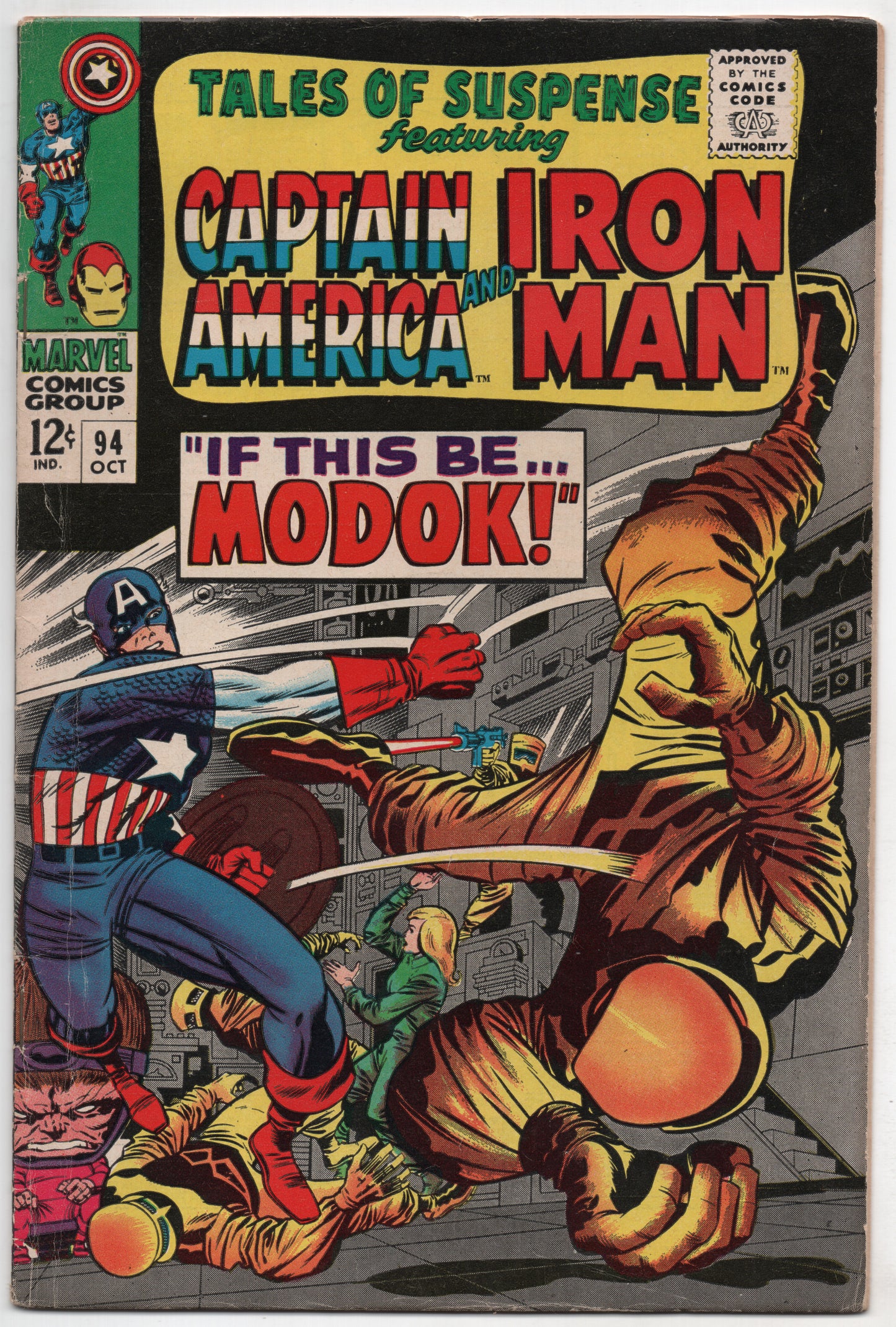 Tales Of Suspense 94 Marvel 1967 FN Iron Man Captain America 1st MODOK