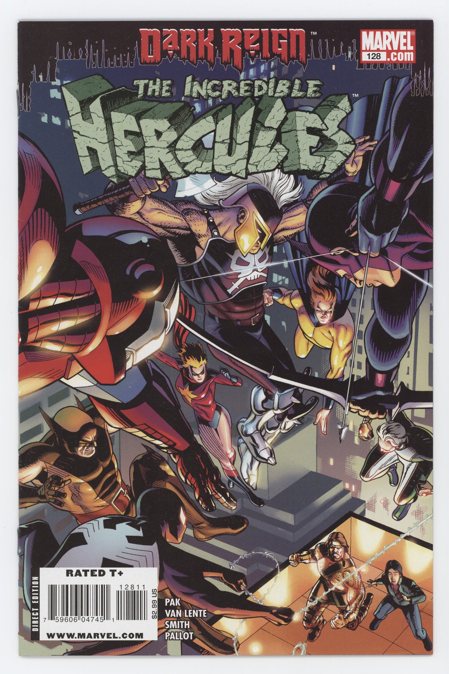 Incredible Hercules 128 A Marvel 2009 NM David Williams Dark Reign