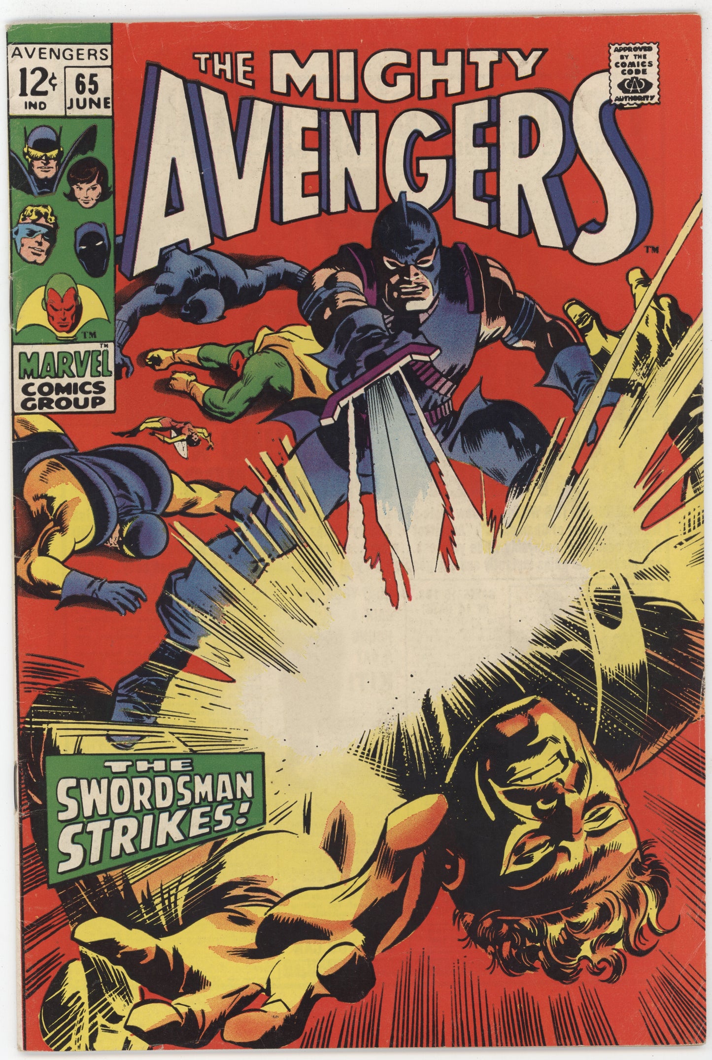 Avengers 65 Marvel 1969 FN Black Panther Vision Goliath Yellowjacket Vision