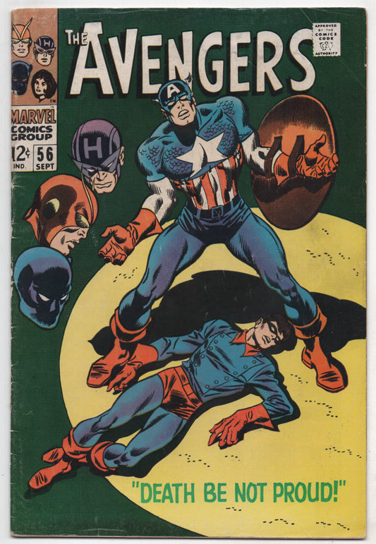 Avengers 56 Marvel 1968 FN Captain America Black Panther Hawkeye