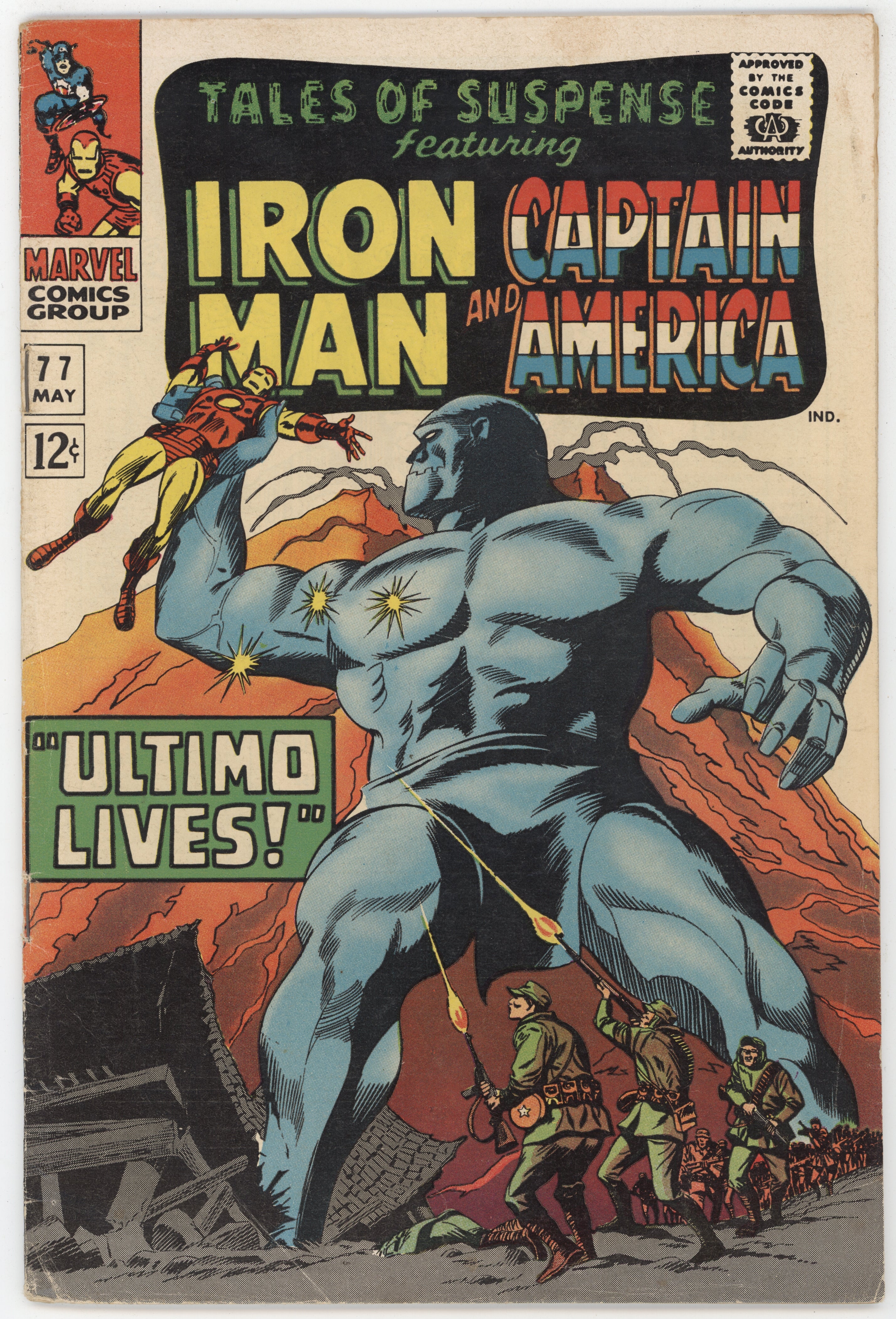 Tales Of Suspense 77 Marvel 1966 VG FN Iron Man Captain America 1st Pe ...