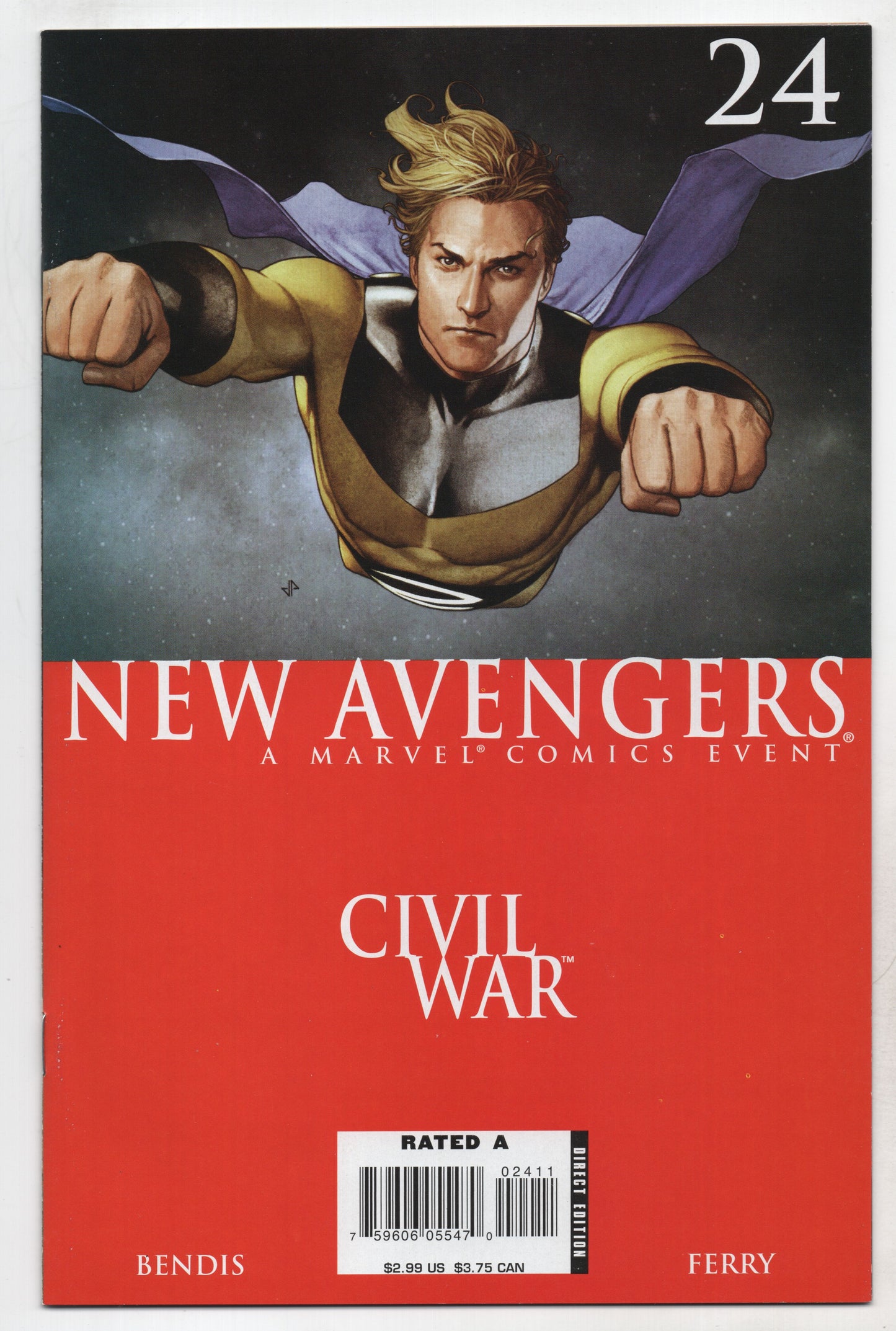 New Avengers 24 1st Series Marvel 2006 NM Civil War Sentry Adi Granov