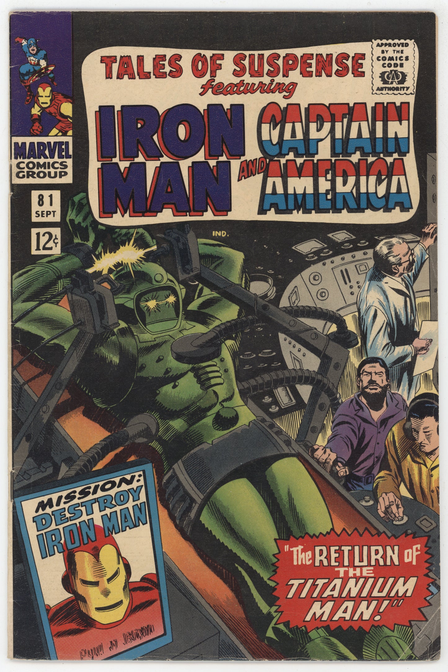 Tales Of Suspense 81 Marvel 1966 FN Iron Man Captain America Gene Colan