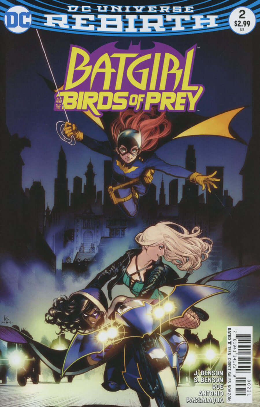 Batgirl Birds of Prey 2 Cover B DC Rebirth 2016