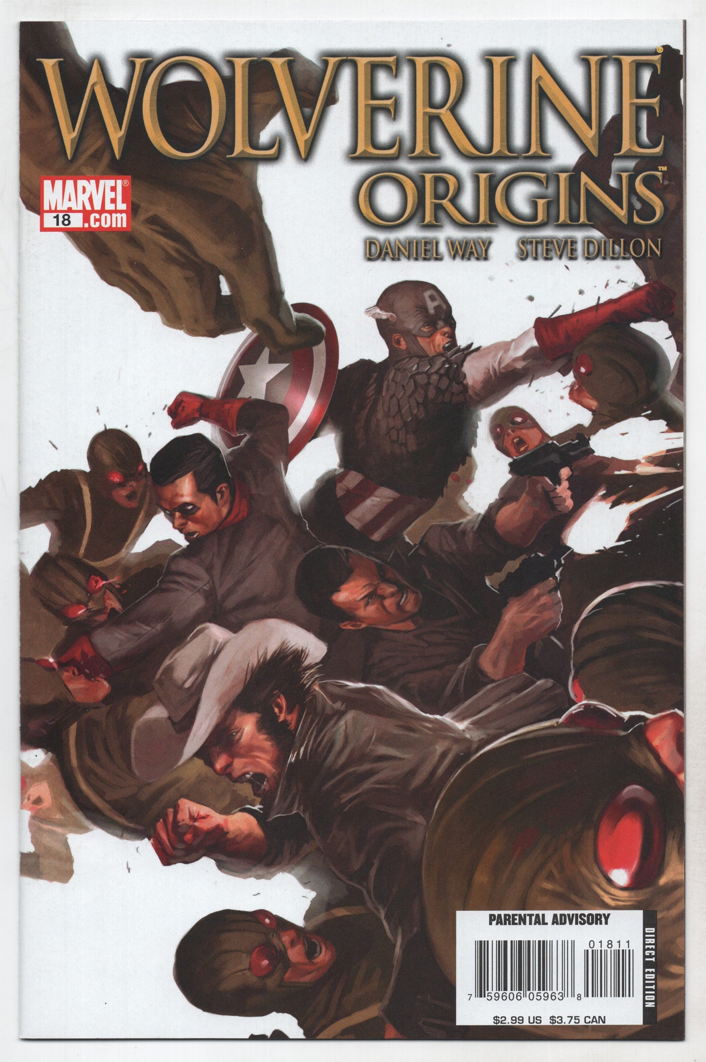Wolverine Origins 18 Marvel 2007 NM Marko Djurdjevic Captain America