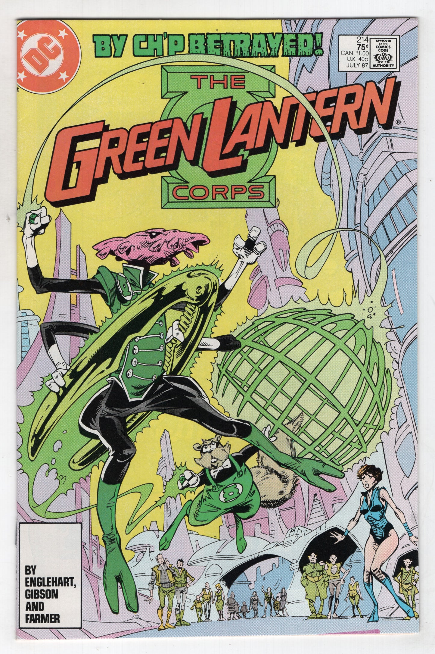 Green Lantern 214 1st Series DC 1987 NM Corps Ed Hannigan