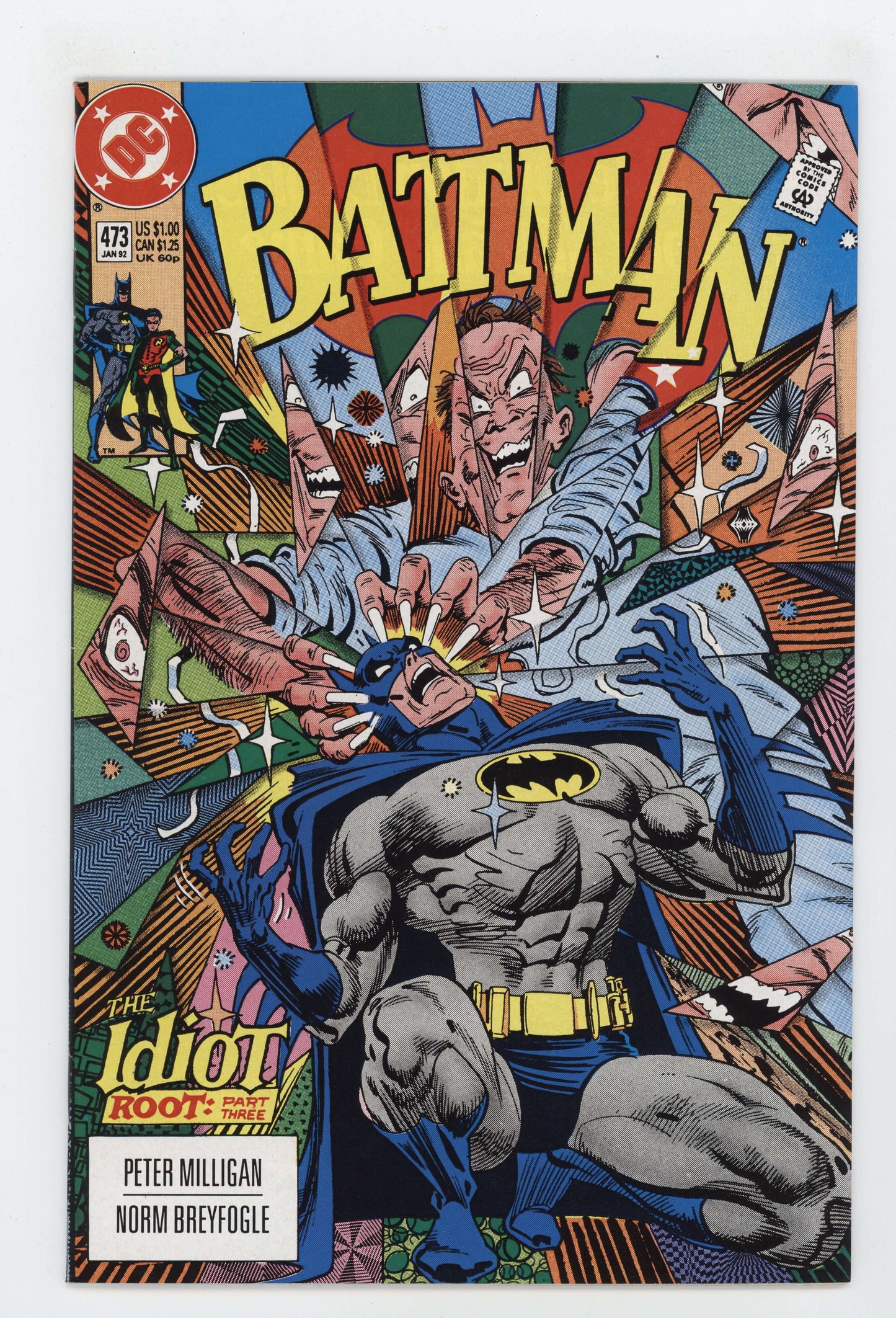 Batman 473 DC 1992 Norm Breyfogle Peter Milligan Broken Mirror The Idiot