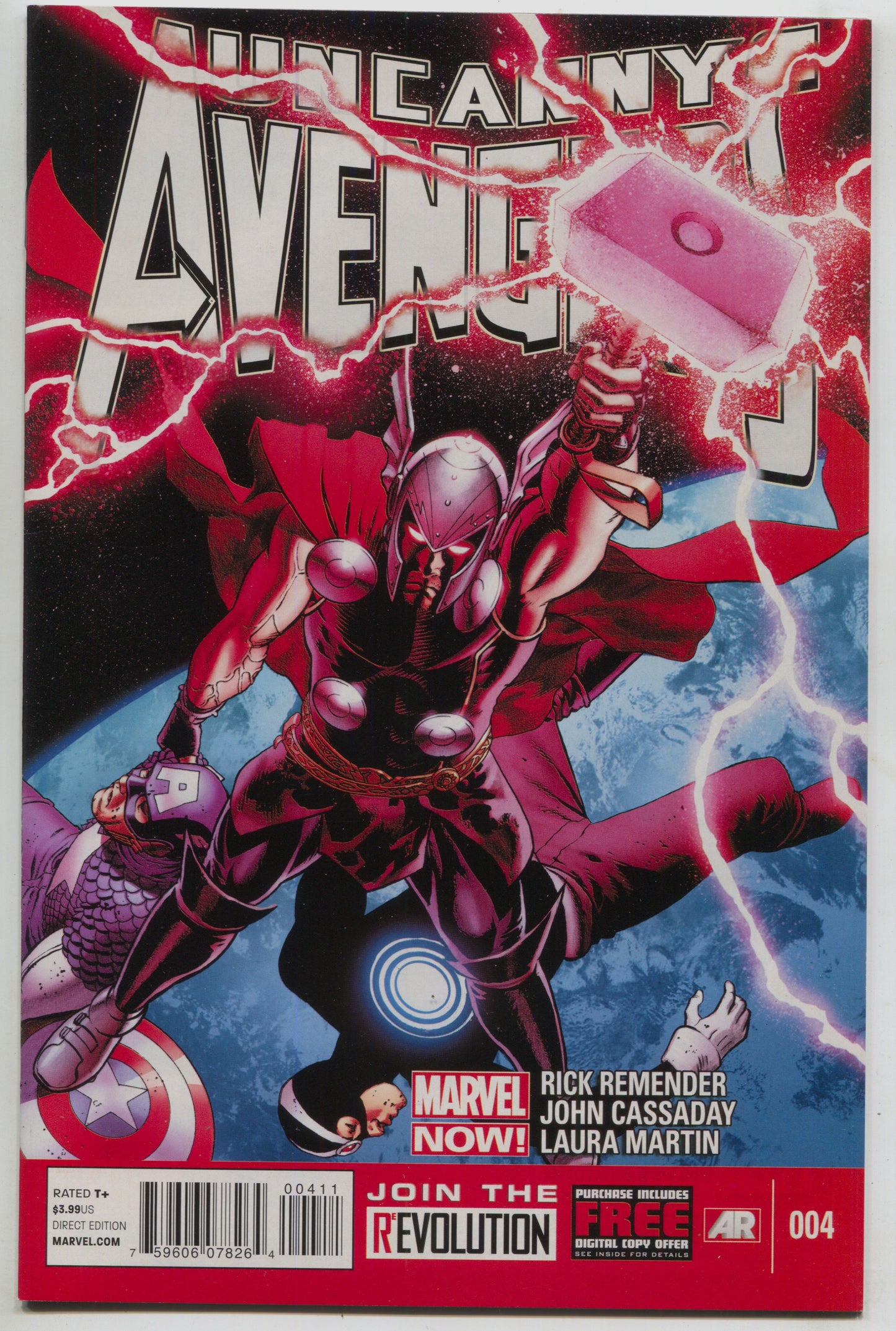 Uncanny Avengers 4 A Marvel 2013 NM John Cassaday