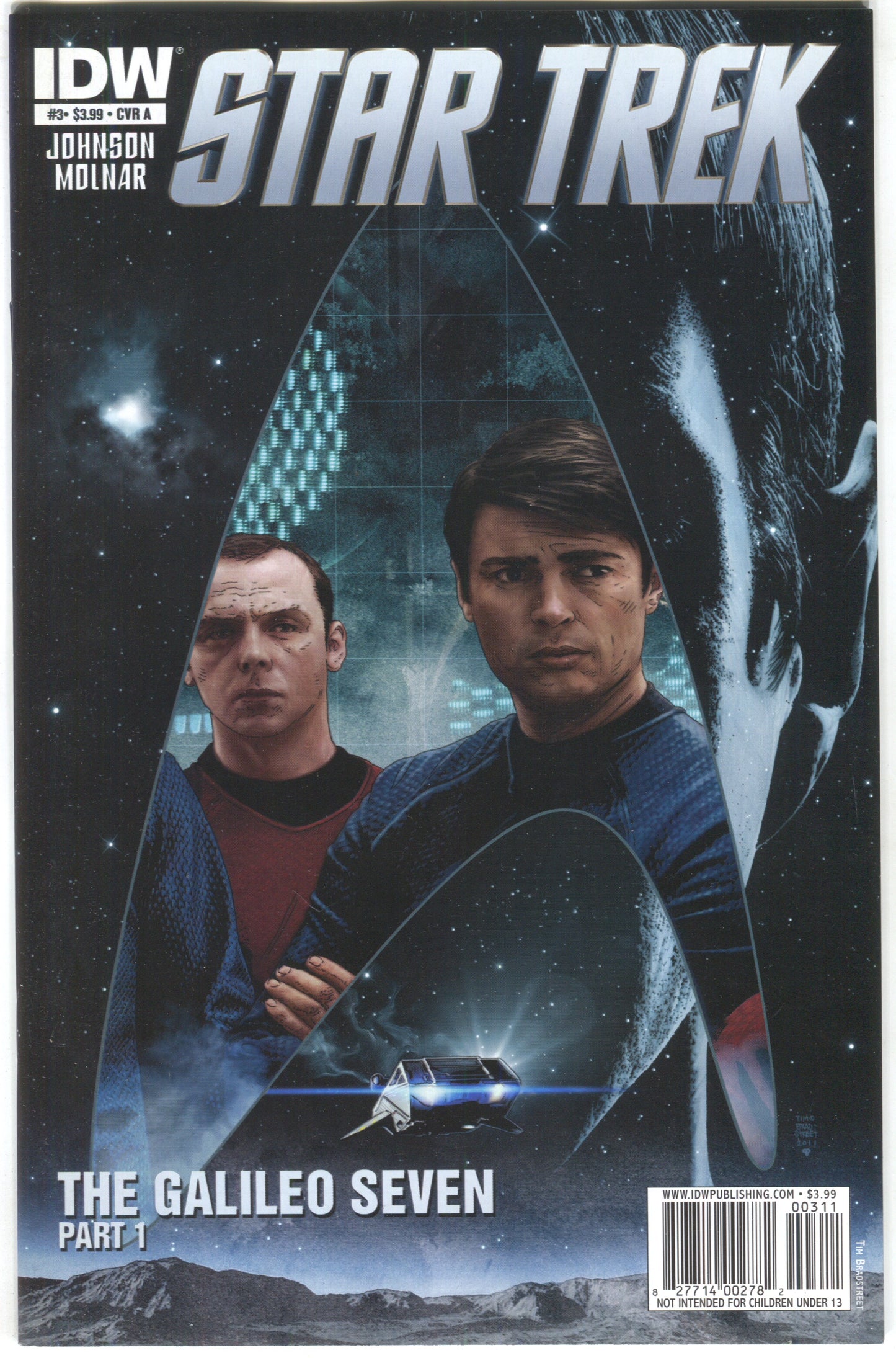 Star Trek 3 A IDW 2011 NM- Tim Bradstreet