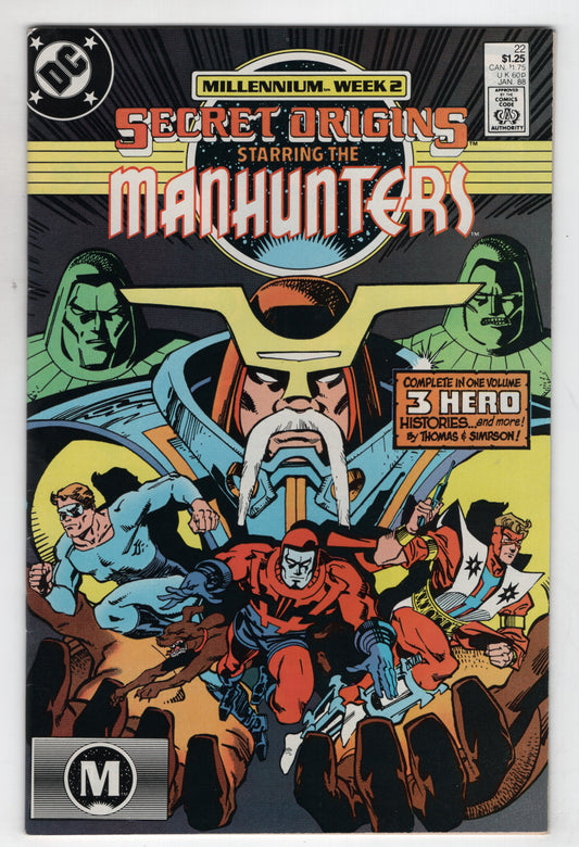 Secret Origins 22 2nd Series DC 1988 NM Manhunters Millennium