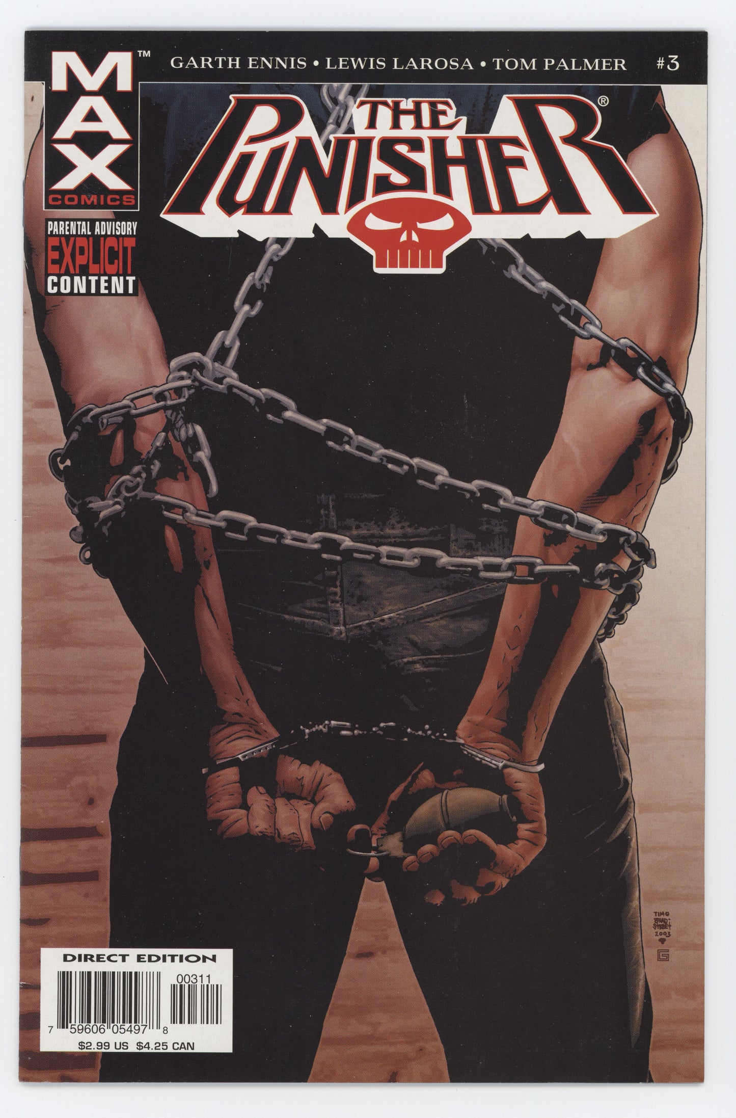 Punisher 3 7th Series Marvel MAX 2004 NM- Garth Ennis Tim Bradstreet Chain Bondage