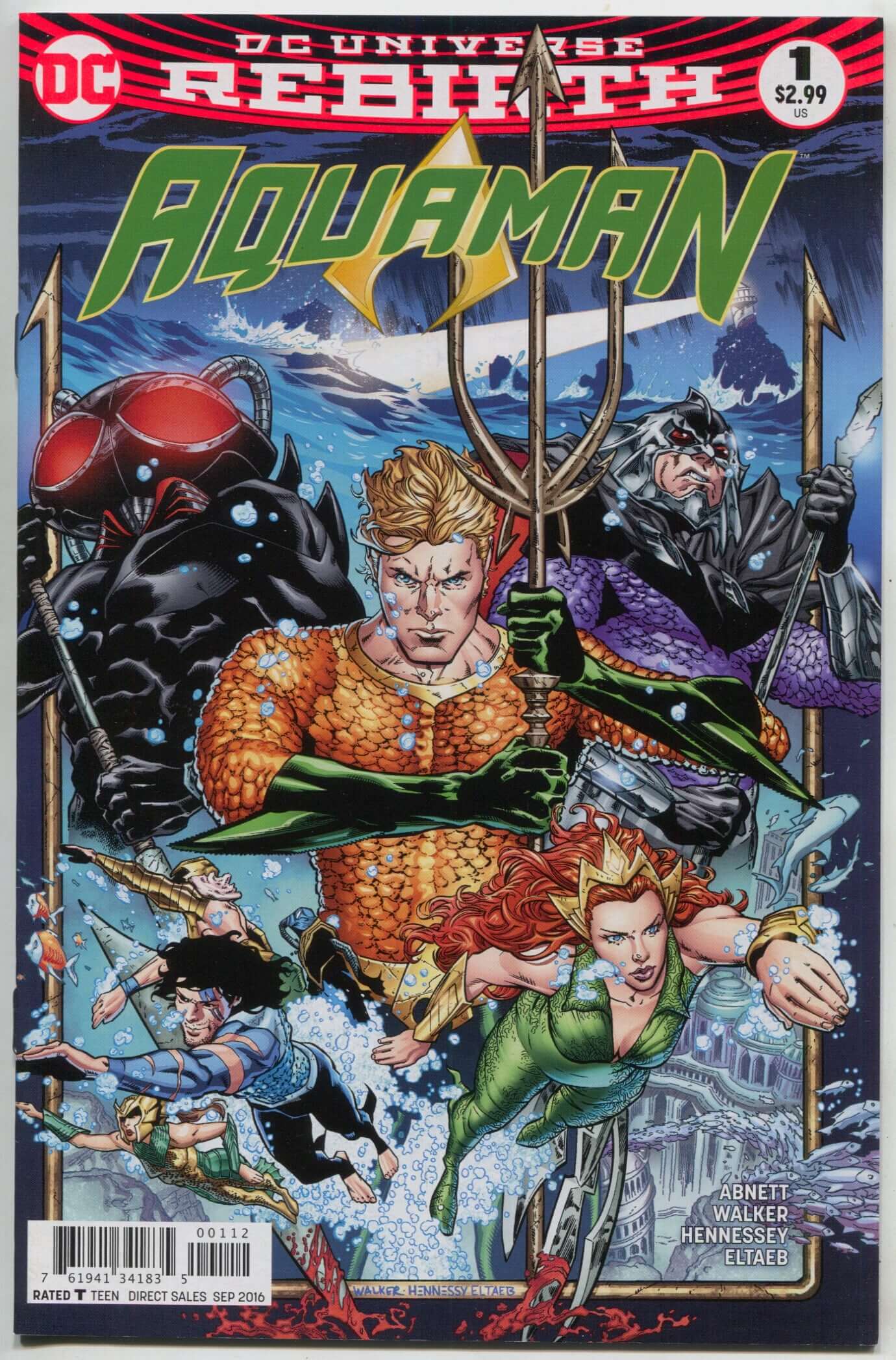 Aquaman 1 DC Rebirth DC 2016 2nd Print