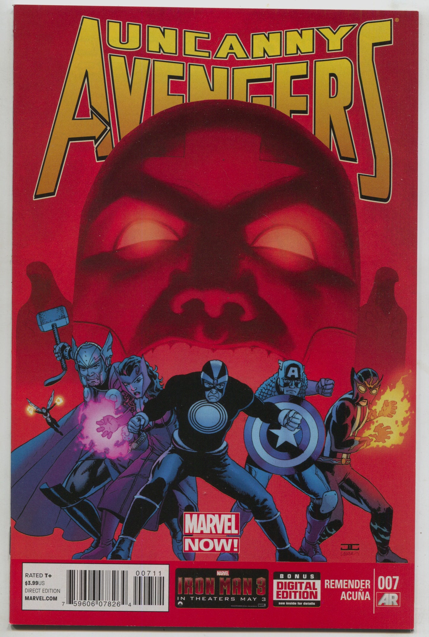 Uncanny Avengers 7 Marvel 2013 NM John Cassaday