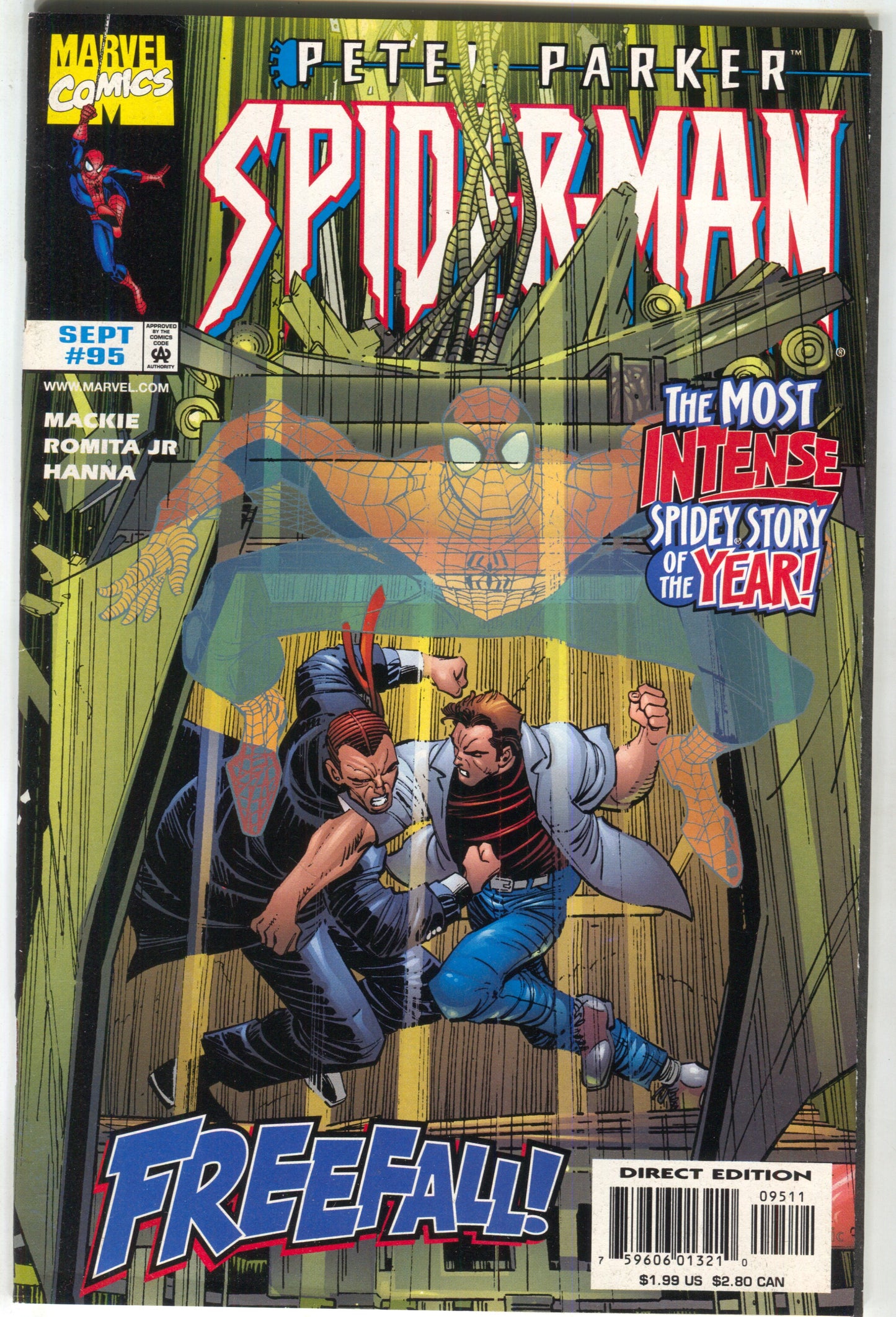 Spider-Man 95 1st Series Marvel 1998 VF John Romita Green Goblin Kingpin