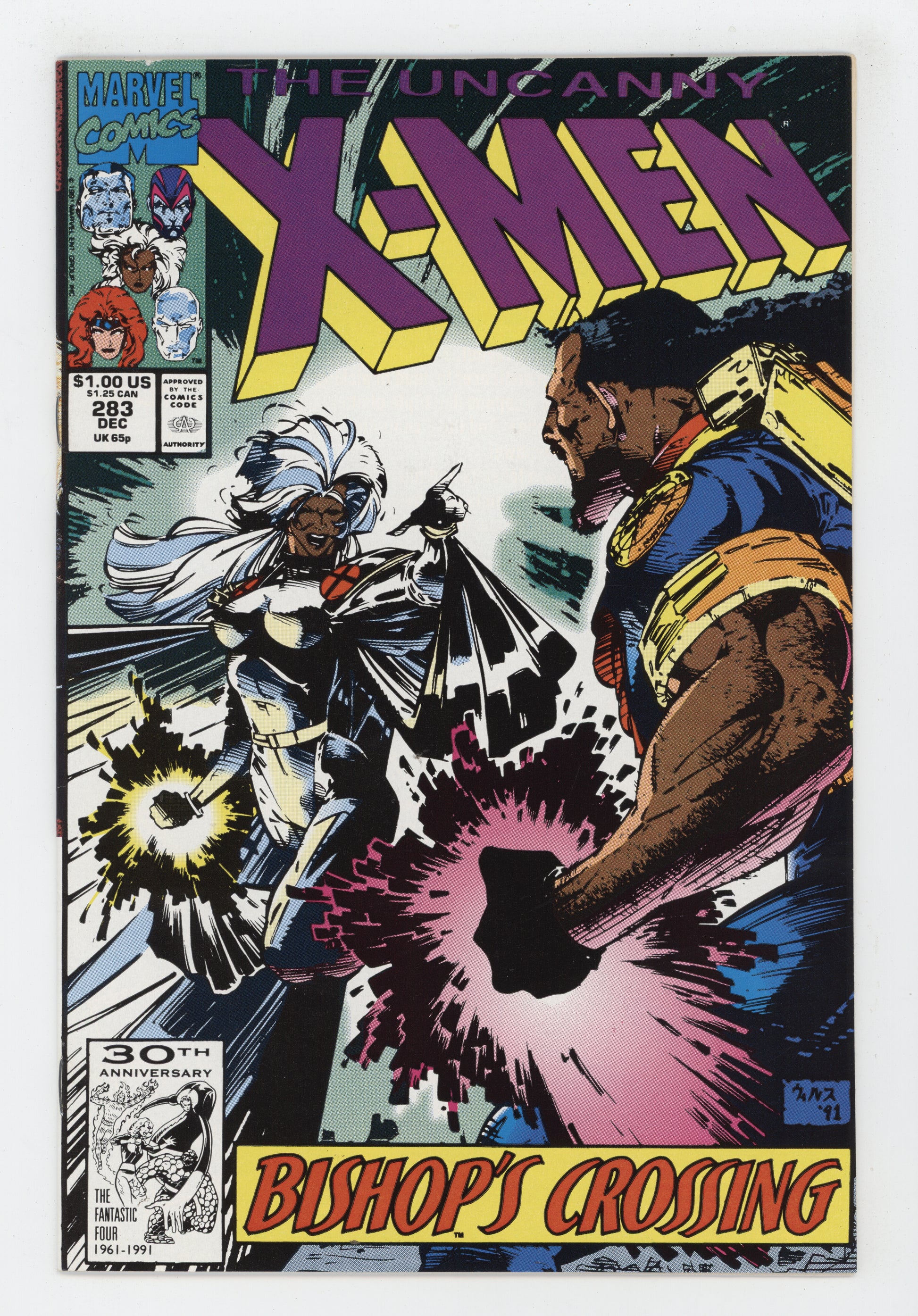 Uncanny X-Men 283 Marvel 1991 NM Whilce Portacio Bishop Storm - Golden Apple Comics
